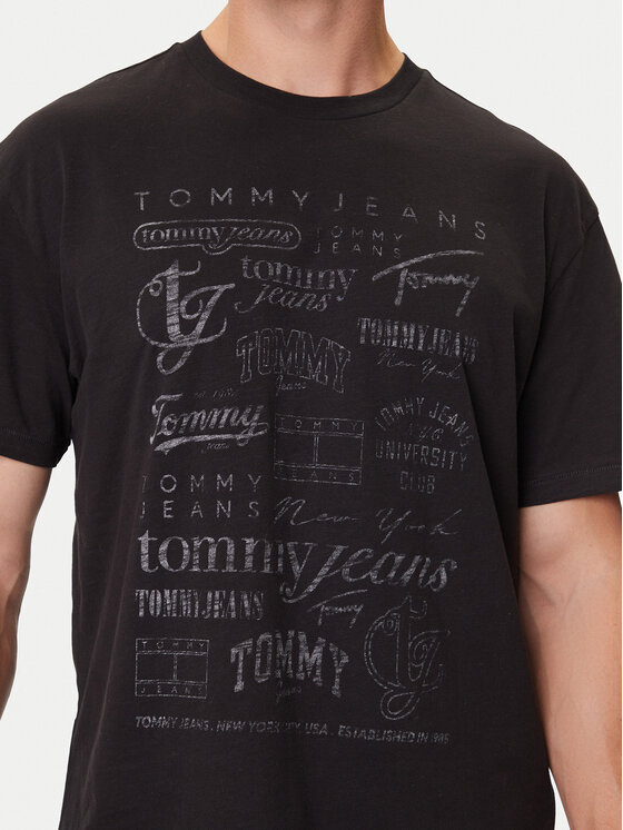 Tommy Jeans Tommy Jeans T-Shirt Archive Logos DM0DM21584 Czarny Relaxed Fit