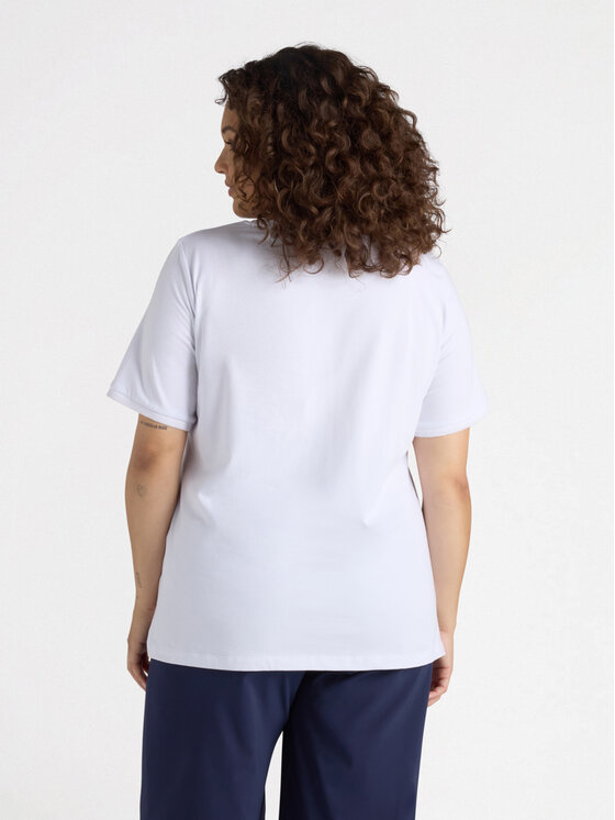 Fiorella Rubino Fiorella Rubino T-Shirt G372L008121N011 Biały Regular Fit
