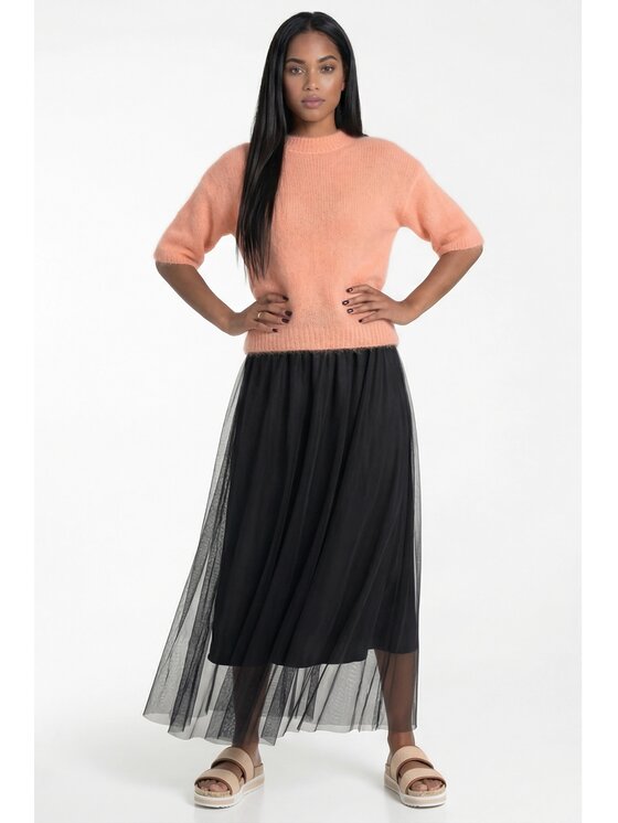 FIGL FIGL Spódnica maxi M1307 Czarny A-Line Fit