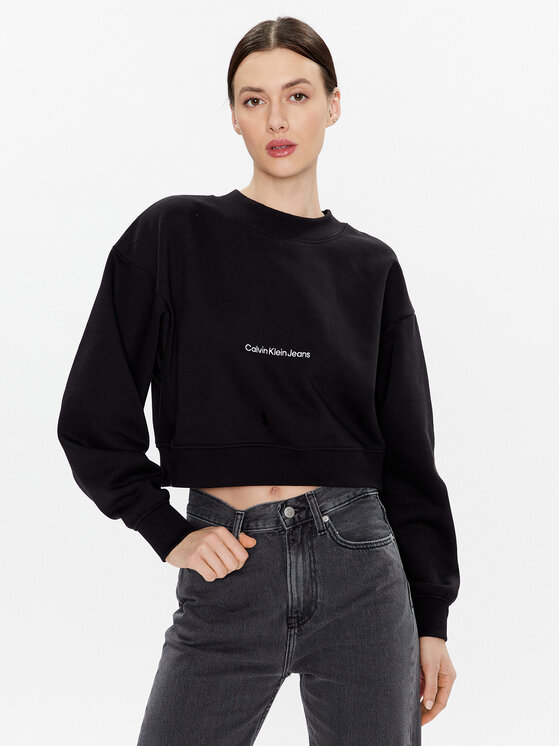 Calvin Klein Jeans Calvin Klein Jeans Mikina J20J220689 Černá Relaxed Fit