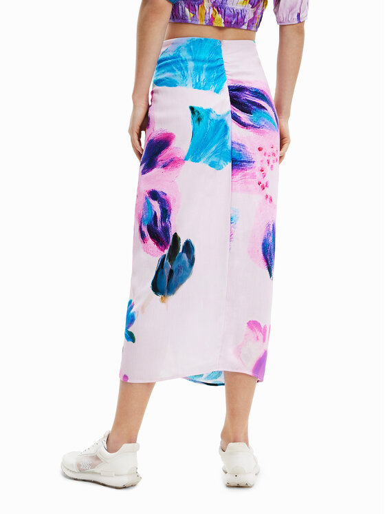 Desigual Desigual Spódnica midi June-Lacroix 23SWFW25 Kolorowy Regular Fit