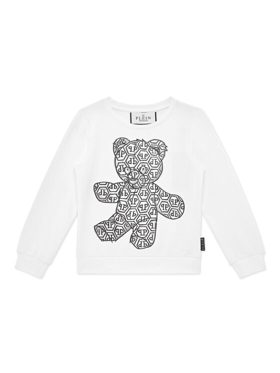 Dziecięcy Longsleeve PHILIPP PLEIN, Rozmiar 12, Biała, 20117