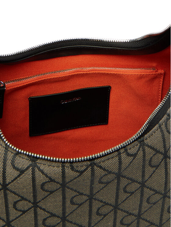 Calvin Klein Calvin Klein Дамска чанта Emblem Jacquard LV04F3635G Каки