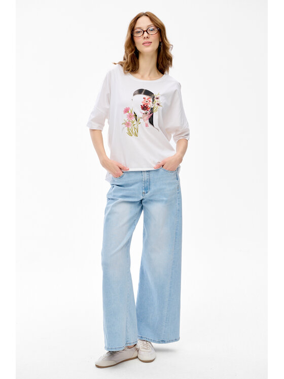 blue shadow blue shadow Bluzka Sava Écru Regular Fit