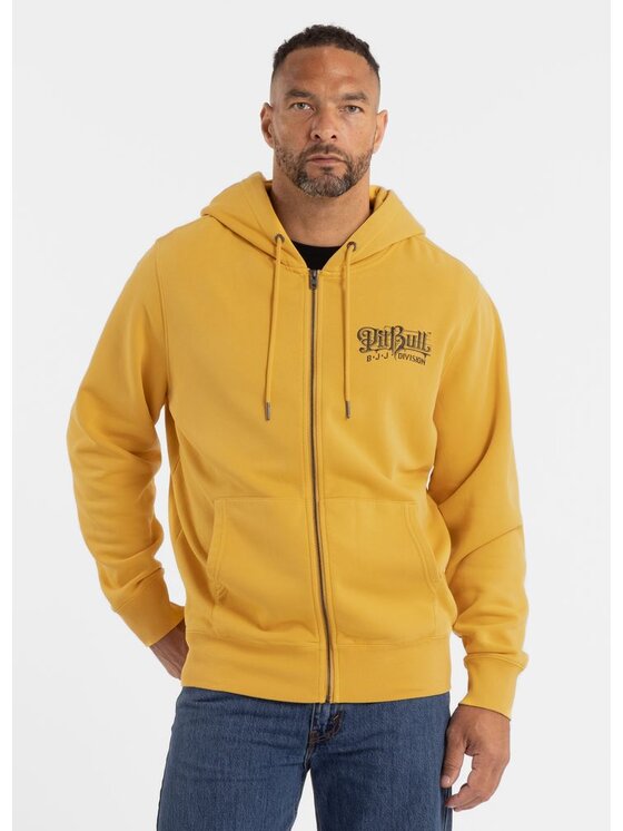PITBULL PITBULL Bluza VINTAGE BJJ Żółty Regular Fit