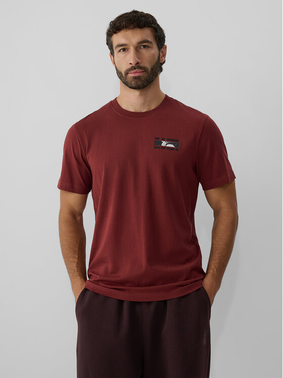 4F 4F T-Shirt STUDIO 4F Brązowy Regular Fit