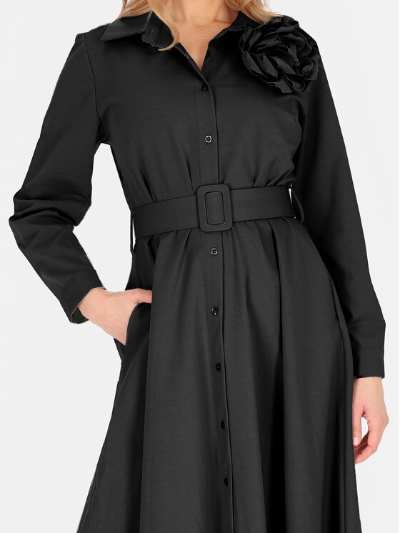 Perso Perso Letné šaty RBE254085F Čierna Regular Fit