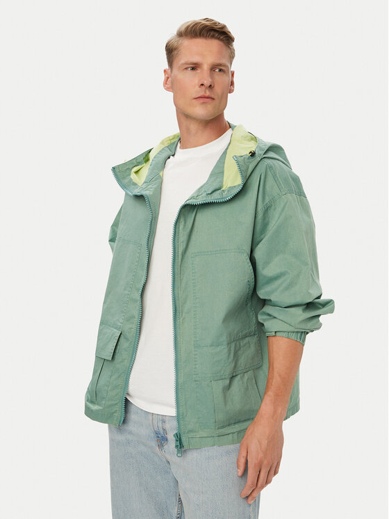 Converse Converse Übergangsjacke Double Pocket 10021097-A03 Grün Regular Fit