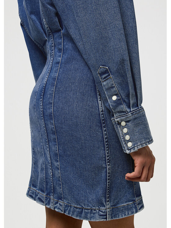 Wrangler Wrangler Vestito da giorno DARTED SKIRT DRESS Blu Regular Fit