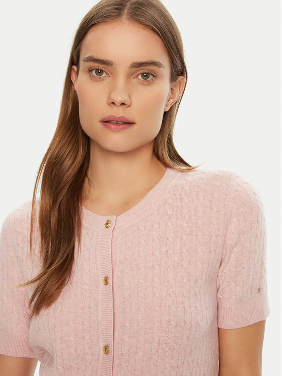 Tommy Hilfiger Tommy Hilfiger Strickjacke WW0WW43958 Rosa Regular Fit