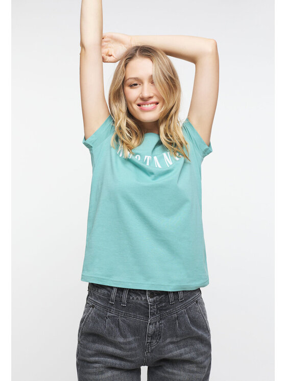 Mustang Mustang T-shirt Alina C Logo Tee Blu Regular Fit