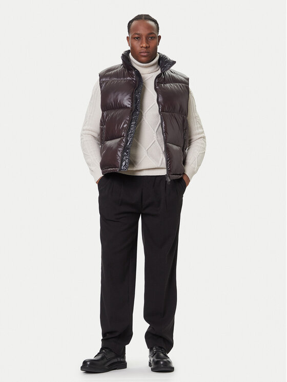 Save The Duck Save The Duck Weste D81382U LOVE21 Braun Regular Fit