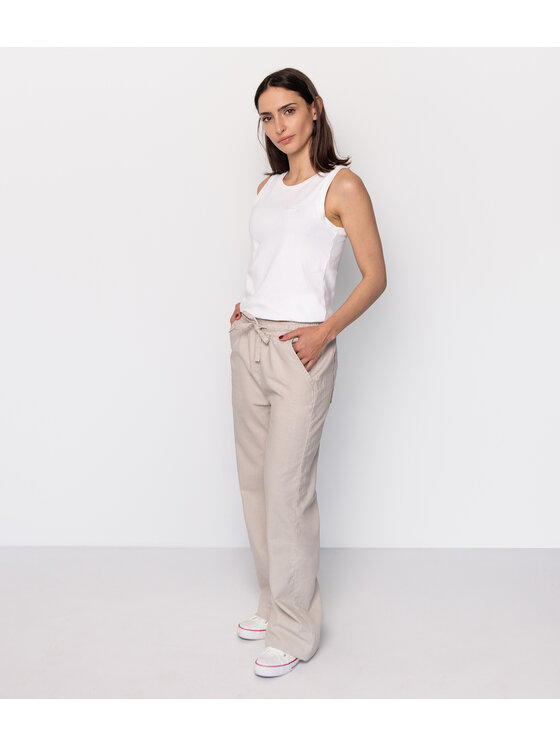 Lee Cooper Lee Cooper Spodnie materiałowe LIANA 3600 Beżowy Comfort Fit
