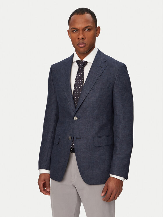 BOSS BOSS Sacou Hutson 50561859 Bleumarin Regular Fit