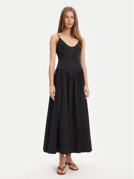 STAUD STAUD Nyári ruha Dena R24S2109PO Fekete Slim Fit