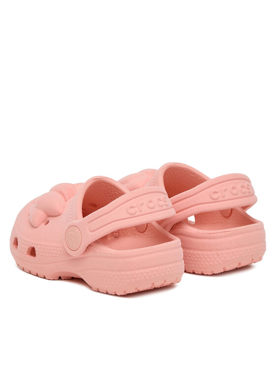 Crocs Crocs Klapki Toddler Classic Velvet Bow Clog 211887 Różowy