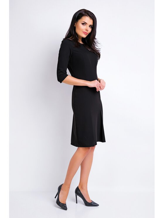Awama Vestito da giorno A158 Nero Basic Fit