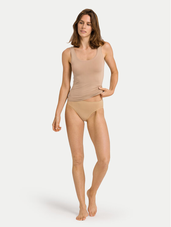 Hanro Hanro Marškinėliai Touch Feeling 71814 Smėlio Slim Fit