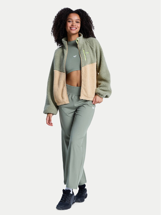 Roxy Roxy Flis Boundless Spirit ERJPF03249 Zelena Regular Fit