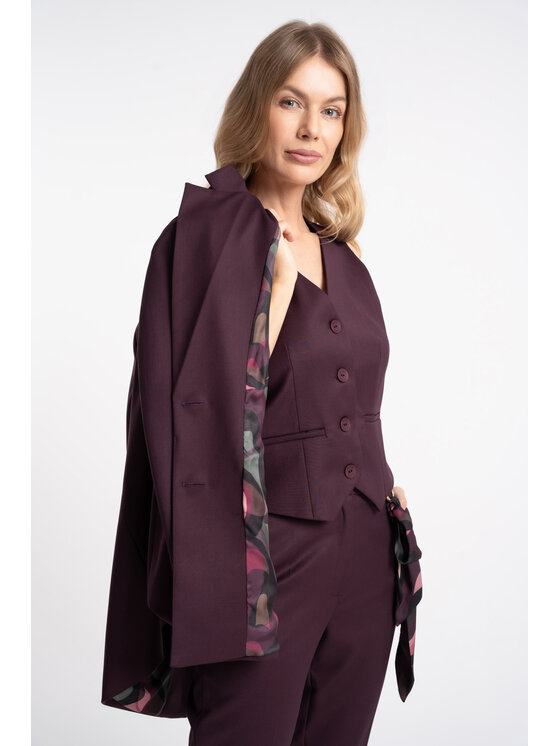 CLICK CLICK Marynarka 70-998 Fioletowy Regular Fit