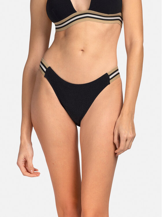 Miss Lou Miss Lou Bikini pezzo sotto D-AB1-CZ Nero
