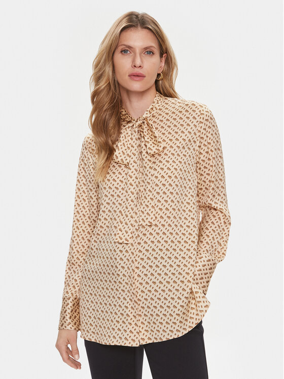 BOSS Boss Блуза Bitoa 50516710 Бежов Relaxed Fit