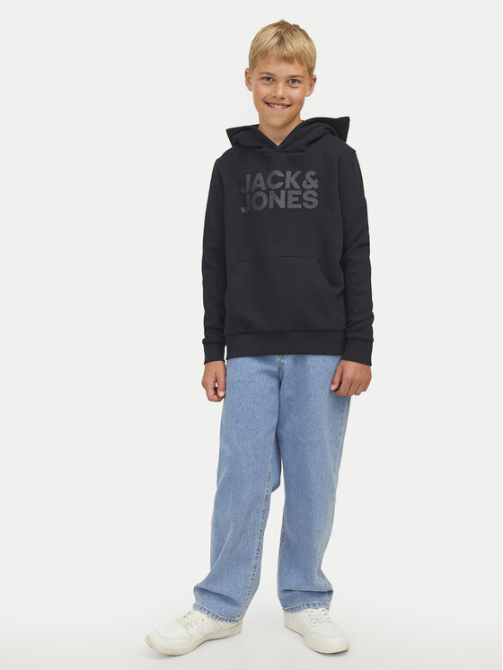 Jack & Jones Junior Jack & Jones Junior Bluza Corp Logo 12152841 Czarny Regular Fit