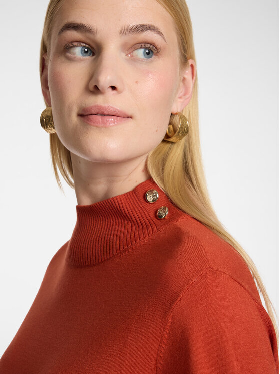Elena Mirò Elena Mirò Golf M039Z000800N017 Pomarańczowy Regular Fit