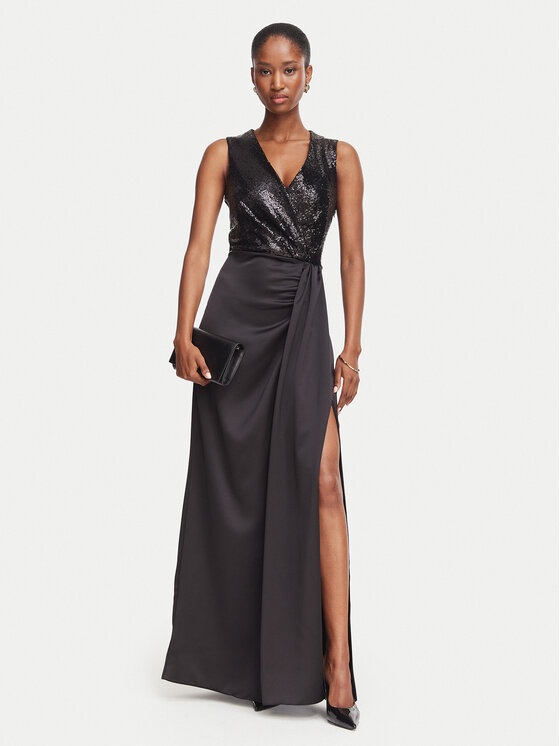 Rinascimento Rinascimento Rochie de seară CFC0130463003 Negru Regular Fit
