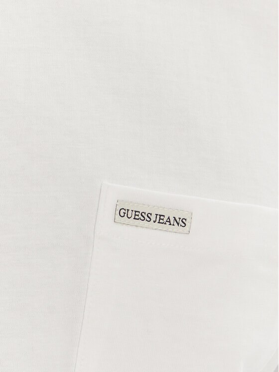 Guess Jeans Guess Jeans Tricou M5RI74 K8FQ4 Alb Regular Fit