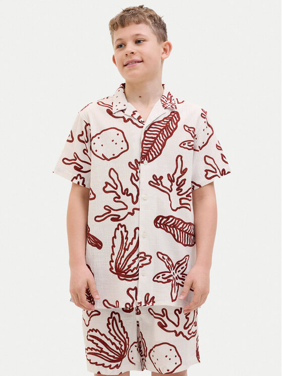 Jack & Jones Junior Jack & Jones Junior Cămașă Luke 12277298 Écru Relaxed Fit