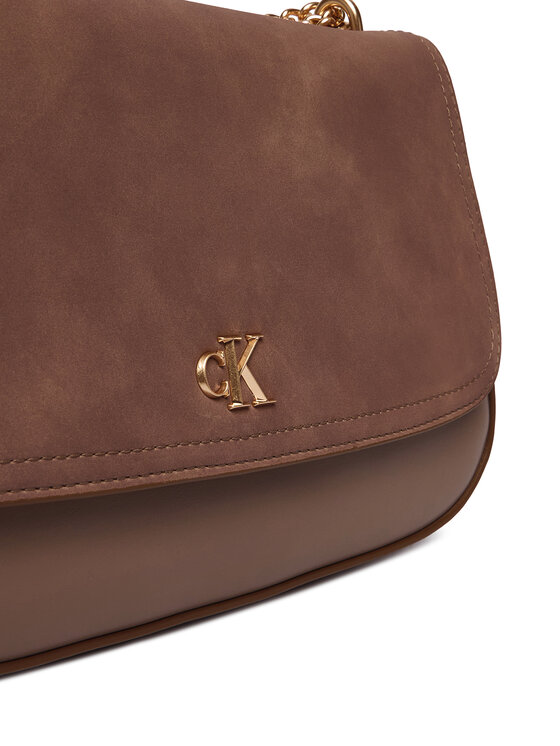 Calvin Klein Calvin Klein Kabelka Ck Conv Chain Brushed Medium Bag LV04F3407G Béžová