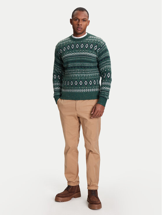 United Colors Of Benetton United Colors Of Benetton Sweter 1137K107V Zielony Regular Fit