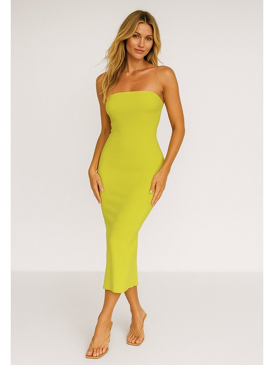 Nudyess Nudyess Vestito estivo 1022E Verde Fitted Fit