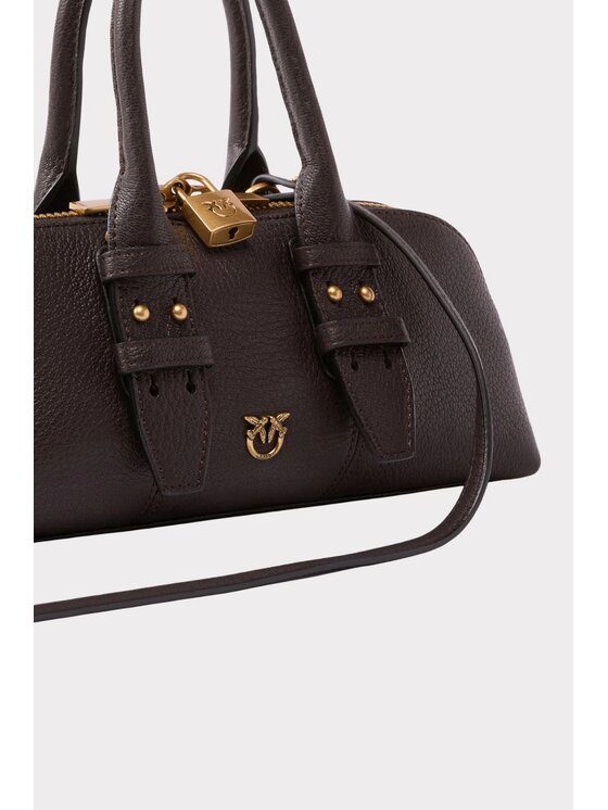 PINKO PINKO Torebka Bowling Bag Horizontal Brązowy