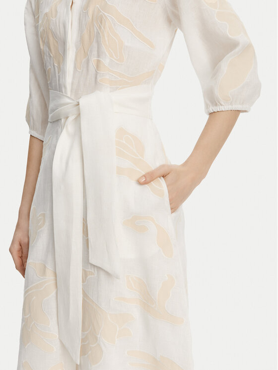 Marella Marella Sukienka koszulowa Nota 2513221252 Biały Regular Fit