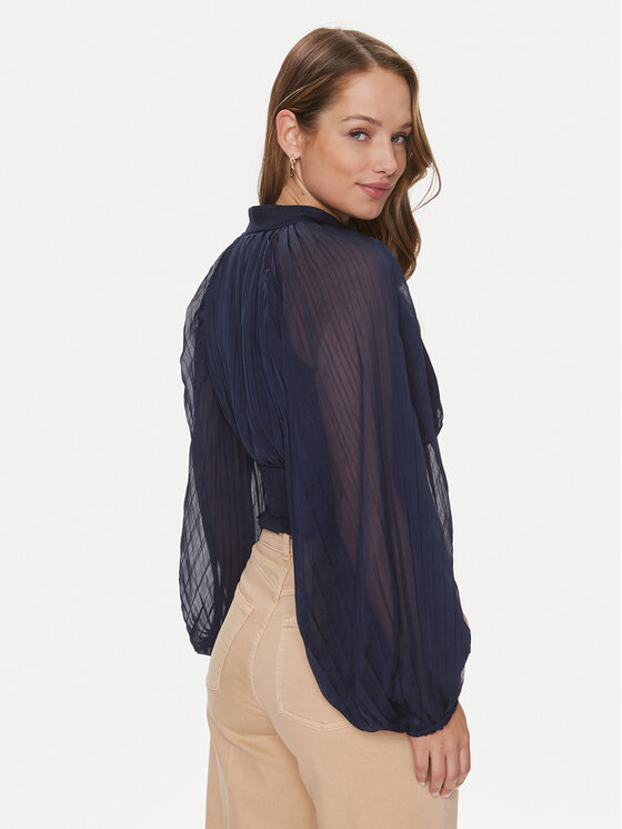 Guess Guess Bluse Bianca W4RH69 WDW52 Dunkelblau Regular Fit