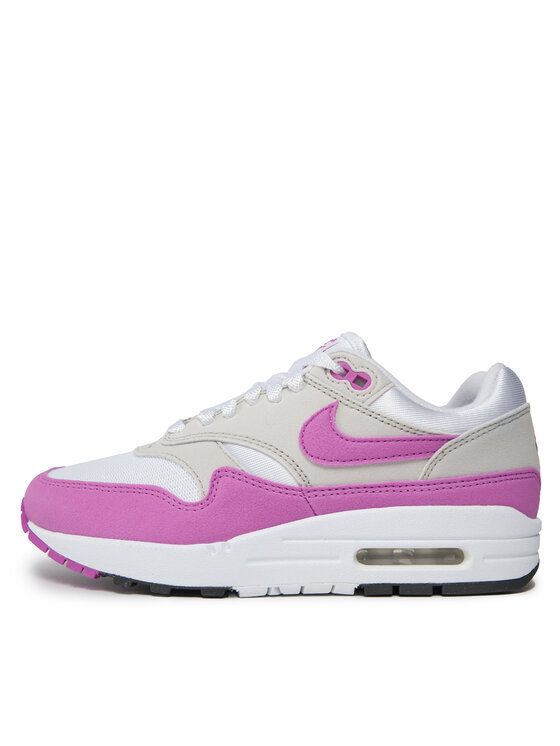 Air max 1 deals pink and white