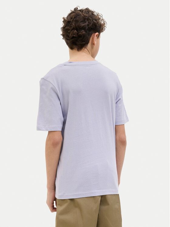 Jack & Jones Junior Jack & Jones Junior T-Shirt Elijah 12269825 Fioletowy Regular Fit