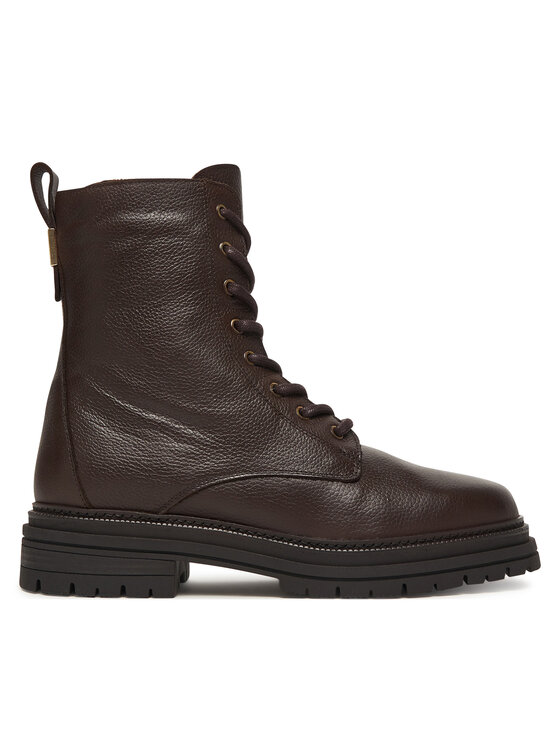 Tommy Hilfiger Tommy Hilfiger Turistická obuv Th Plaque Pebble Lace Boot Warm FW0FW08767 Hnědá