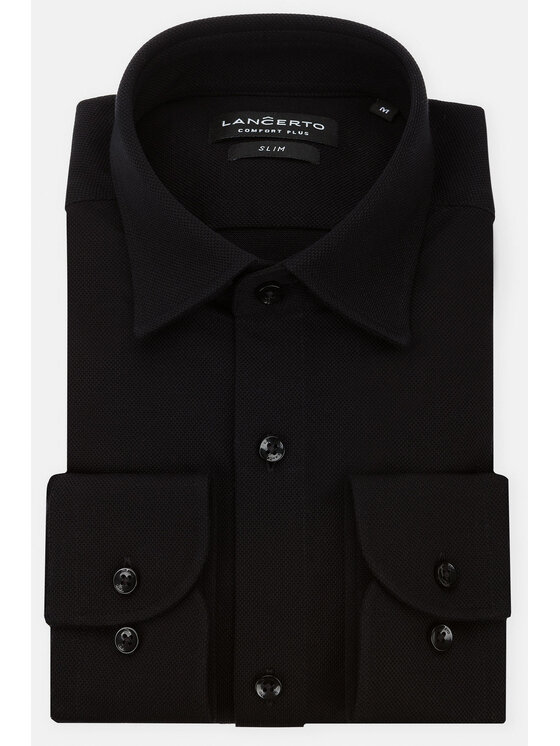 Lancerto Lancerto Koszula Gabbie KO073222000023 Czarny Slim Fit