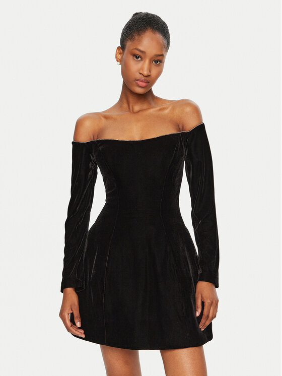 BARDOT BARDOT Cocktail obleka Nadene 59528DB1 Črna Regular Fit