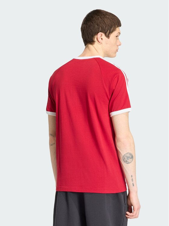 adidas adidas T-Shirt 3-Stripes Czerwony Regular Fit