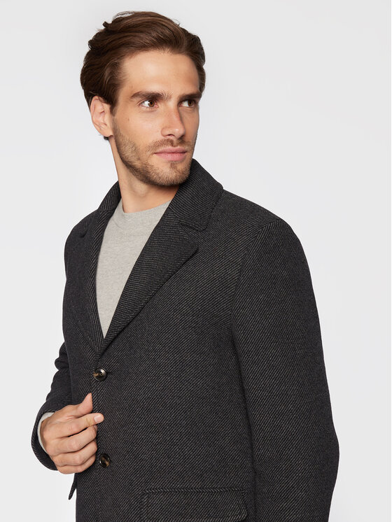 Sisley Sisley Vuneni kaput 2NANSN00Y Siva Regular Fit