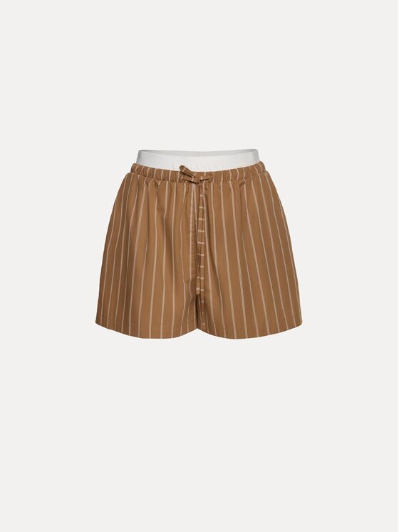La Mania La Mania Pantaloncini di tessuto BON BON Marrone Basic Fit