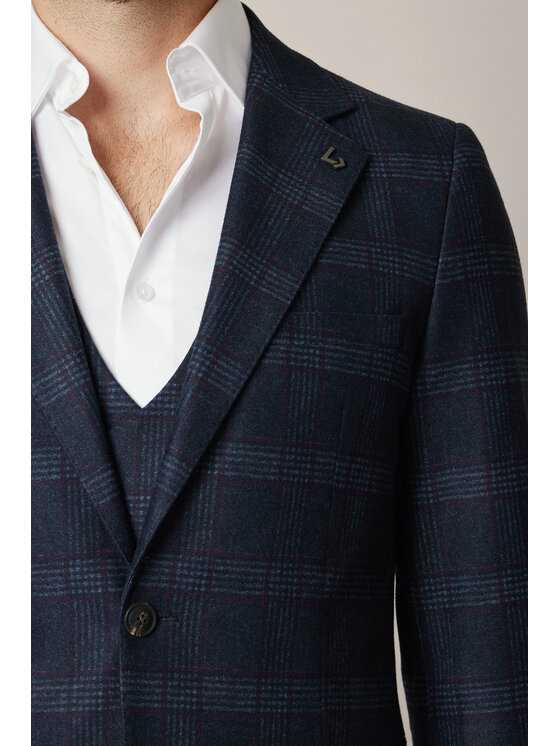 Lancerto Lancerto Marynarka Gesualdo MA131225000008 Granatowy Slim Fit