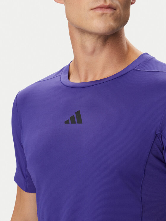 adidas adidas Koszulka techniczna D4T Primelift 3 Stripes KS1145 Fioletowy Regular Fit