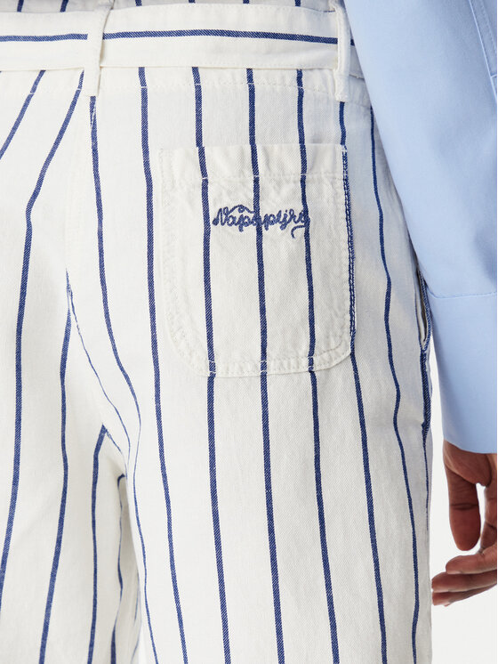 Napapijri Napapijri Pantalon scurți din material NP0A4IEW89S1 Alb Regular Fit