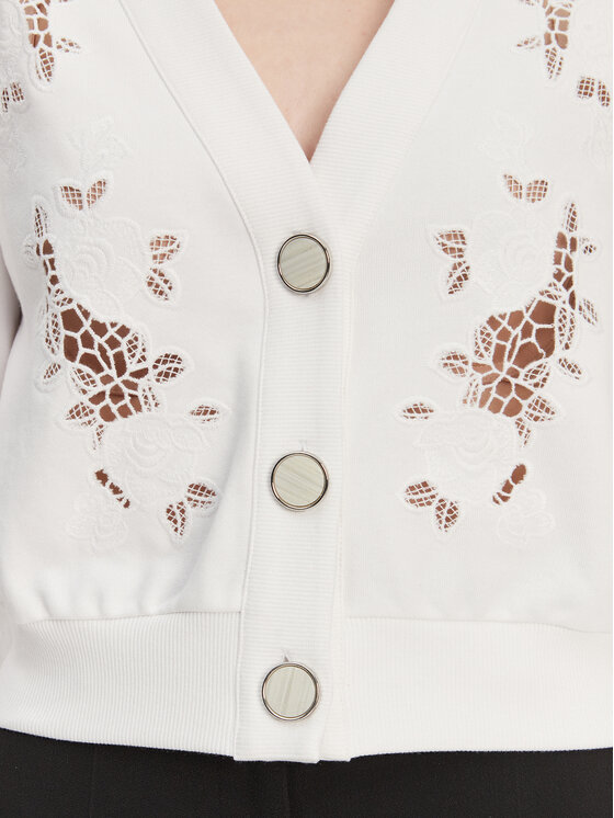 Guess Guess Kardigán W5GQ11 KCWY1 Biela Regular Fit