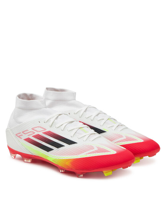adidas adidas Ghete pentru fotbal F50 League Mid Firm/Multi-Ground JI0434 Alb